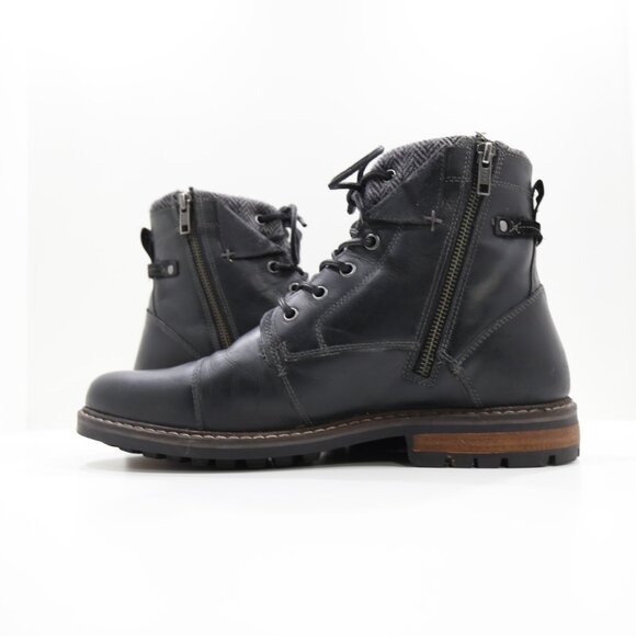 Crevo Samwell Black Leather 6" Side-Zip Boots - Men's 11 - Picture 5 of 7